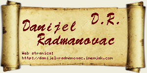 Danijel Radmanovac vizit kartica